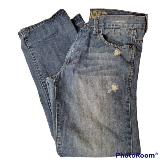 Men's Decoded Boot Cut Denim Distressed Jeans 32x32 - Picture 4 of 9